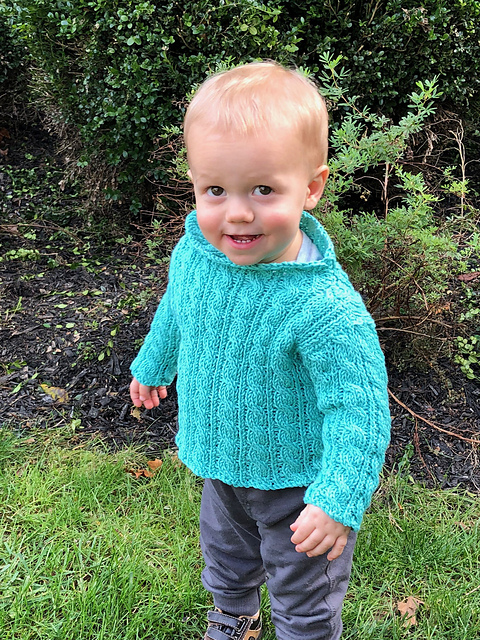 3031 Cabled Baby Sweater