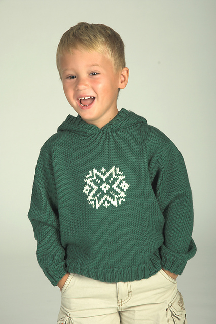 2058 Boy's Hoodie with Snowflake