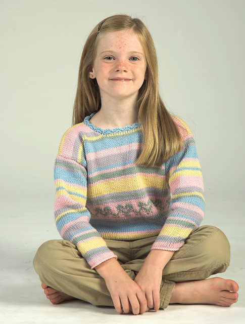Girl's Striped Pullover