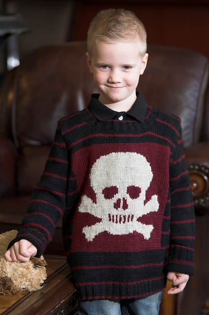 2129 Teen Skull Sweater