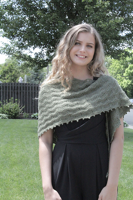 Ravelry: 3355 Welted Shawl pattern by Plymouth Yarn Design Studio