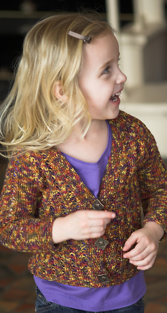 Kid's Lace Rib Cardigan 