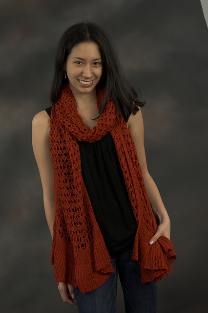 Lace Ruffled Scarf