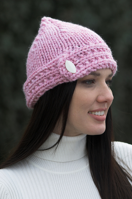 Buttoned Hat And Mittens