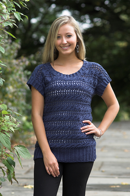 Woman's Sideways Cabled Pullover