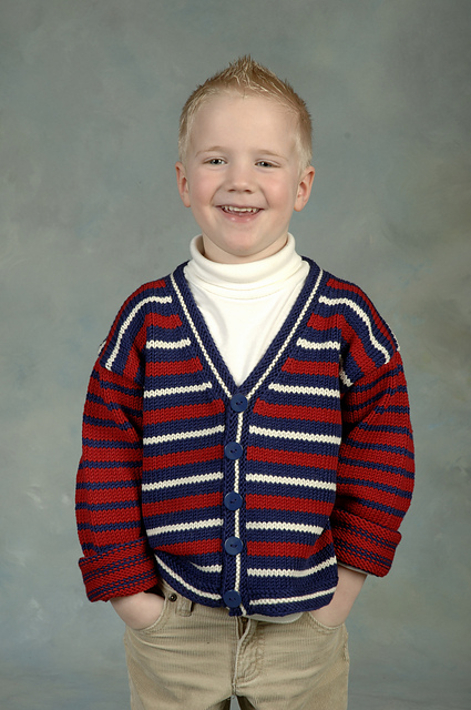 Boy's Striped Cardigan