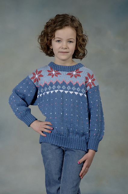 Girls Snowflake Pullover