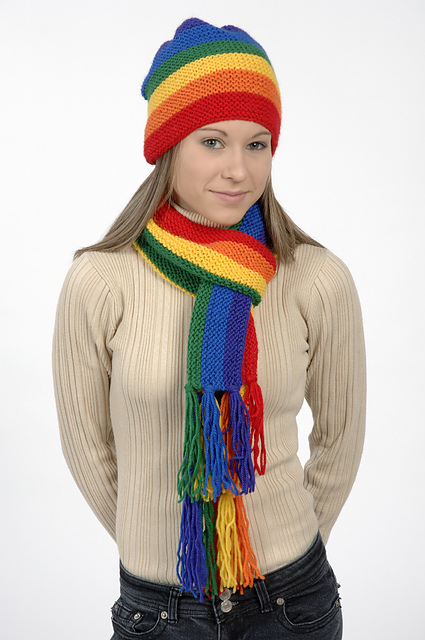 Striped Scarf and Hat