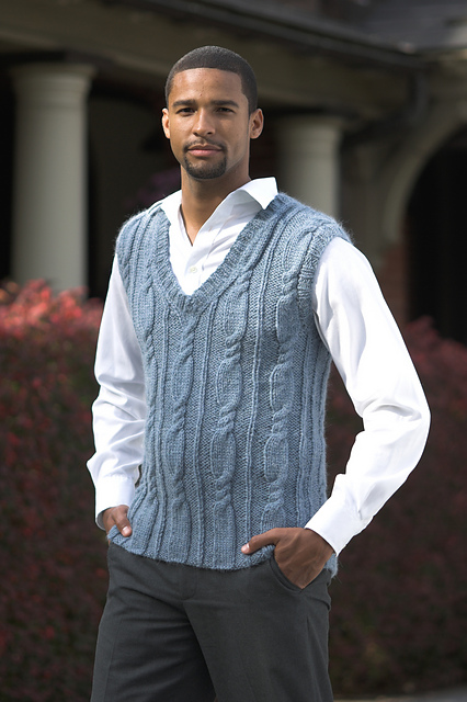 Man's Cabled Vest
