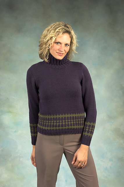 Ladies Graphic Turtleneck