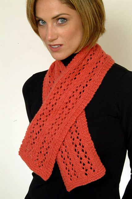 F111 Royal Cashmere Lacey Scarf