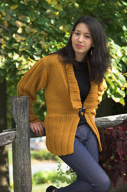 Cardigan with Oversized Collar
