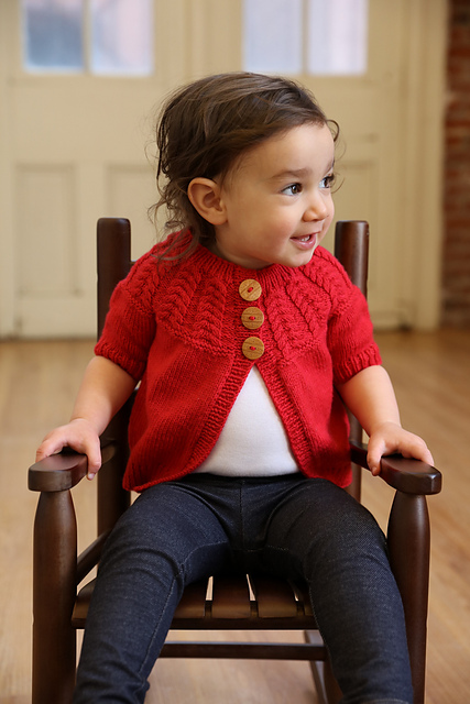 3451 Child's Yoke Cardigan