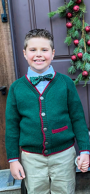 3456 Child’s Raglan V-Neck  Cardigan