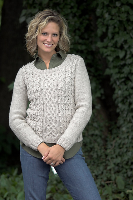 Woman’s Cabled Bobble Pullover