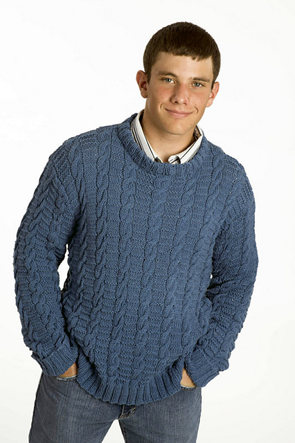 Man’s Cabled Pullover