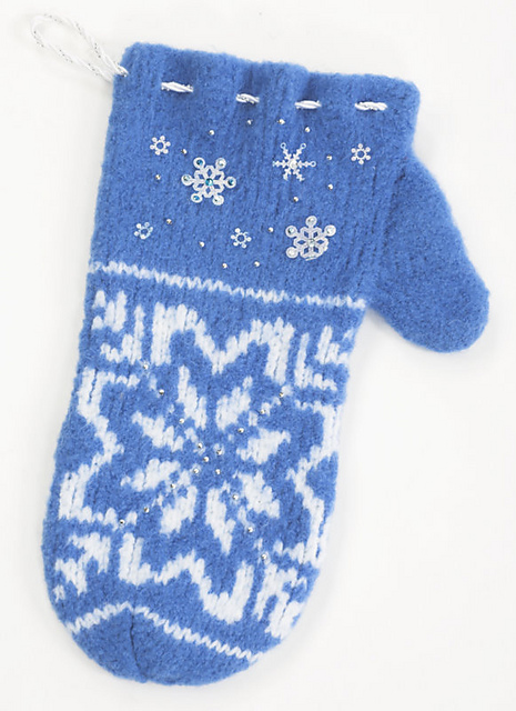 1128 Felted Christmas Mitten- Stocking