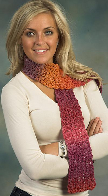 F396  Kudo Scarf D - Crochet