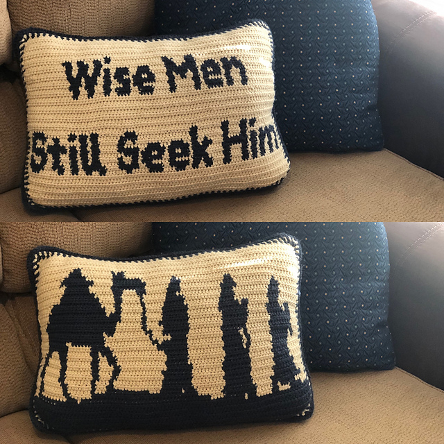 Two Sided Wise Men Pillow