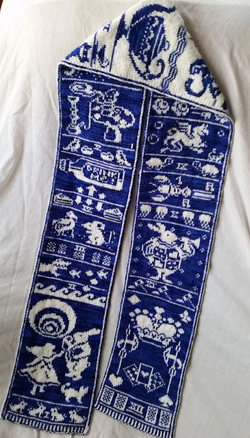 double knitting scarf pattern