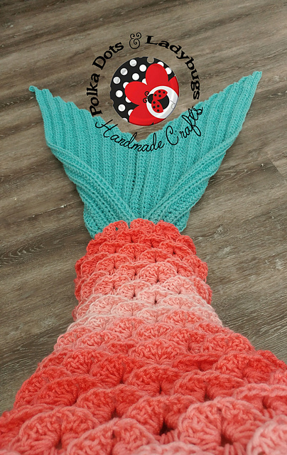 Child Mermaid Tail Blanket