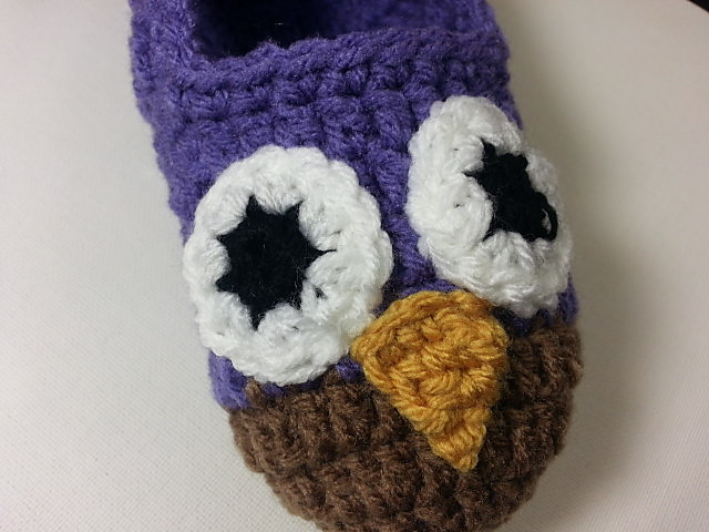 Teens/Womens Crochet Owl Slippers
