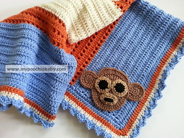 Baby Monkey Receiving Blanket