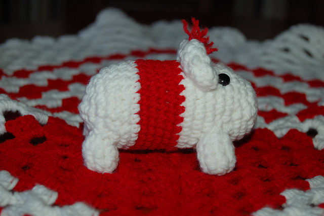 Baby Granny Square & Pig Toy