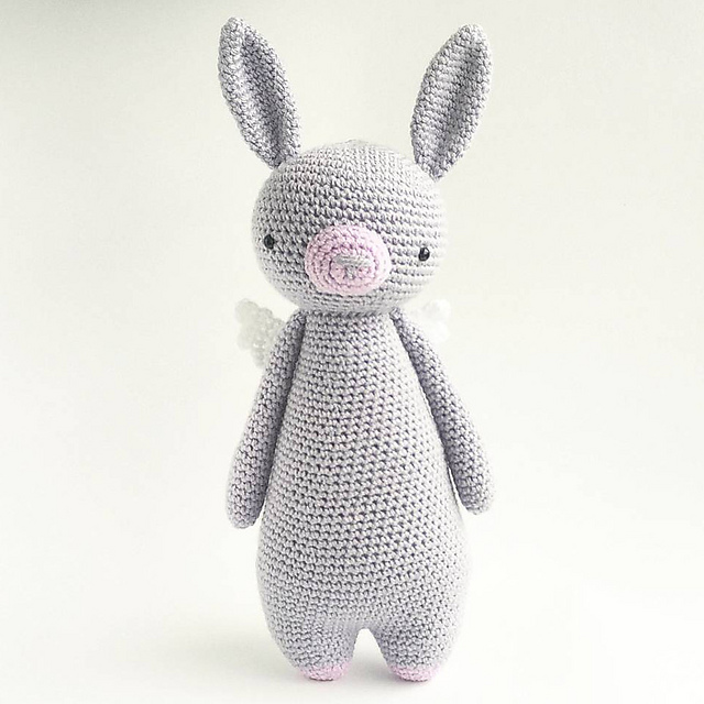 Tall Rabbit with Wings Amigurumi