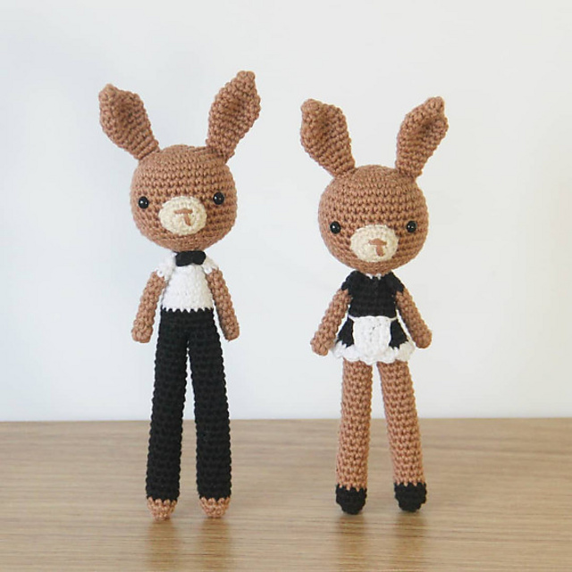 Waiter Waitress Bunny Amigurumi