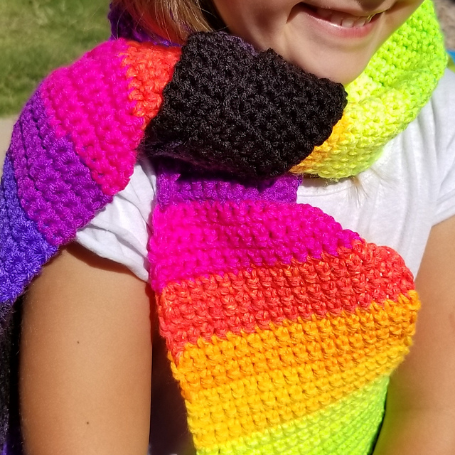 Child's Striped Scarf