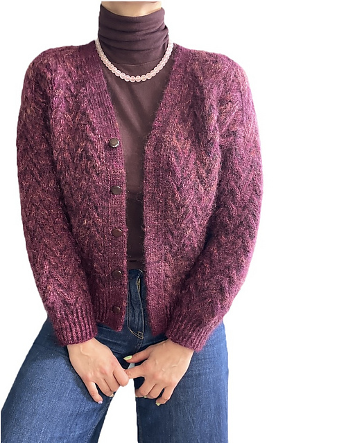 Ravelry: Let's Twist Again Cardigan V-Neck pattern by Katja