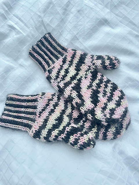 Zebra Mittens