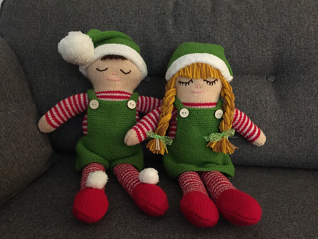 Girl and boy Christmas Elf