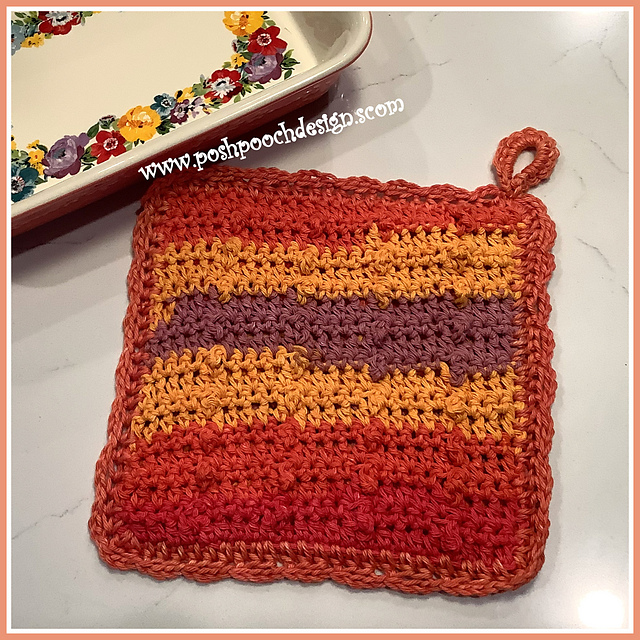 Fruit Stripe Pot Holder