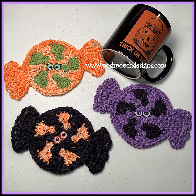 Halloween Candy Coasters