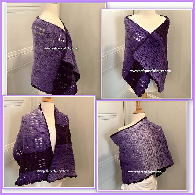 Cheryl Purple Wrap Shawl