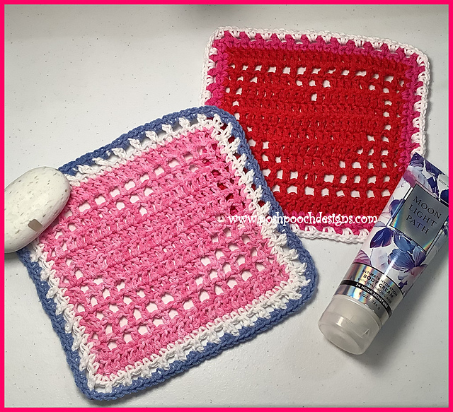 Valentine Filet Washcloth