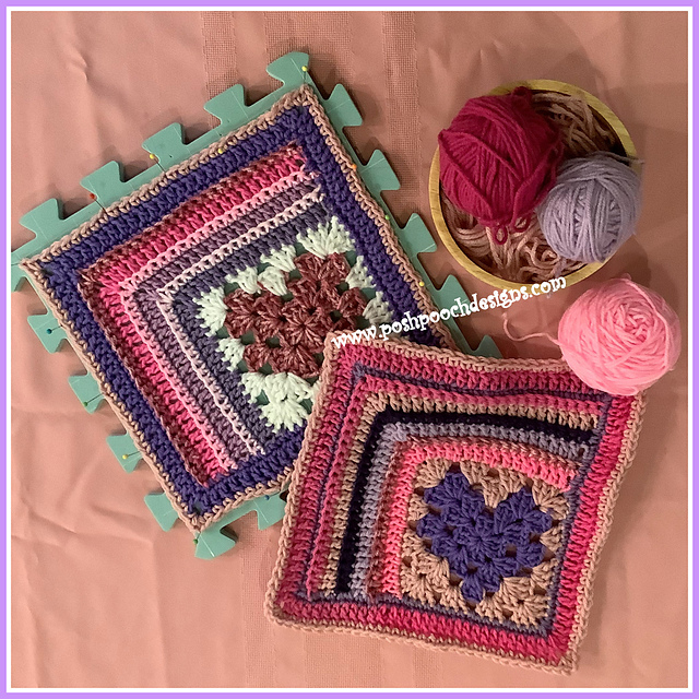 Mitered Heart Granny Square