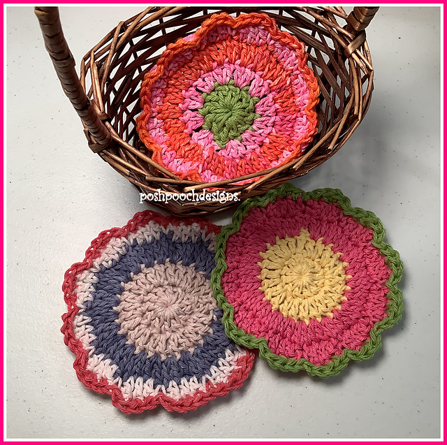 Simple Flower Coaster