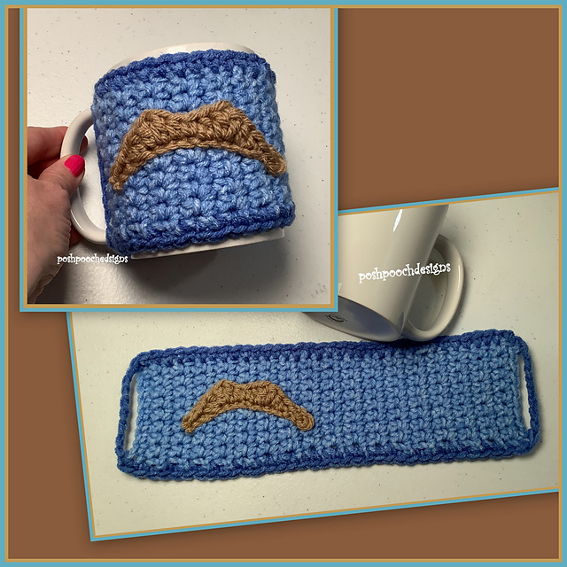 Mustache Coffee Cozies