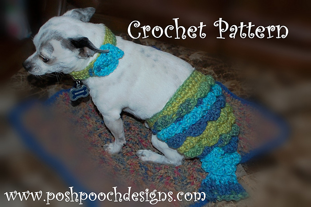 Mermaid Dog Tail and Fishy Collar