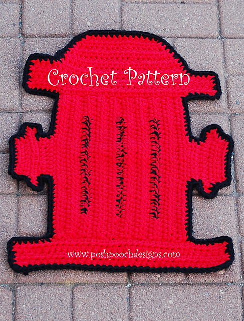 Fire Hydrant Dog Rug or Mat