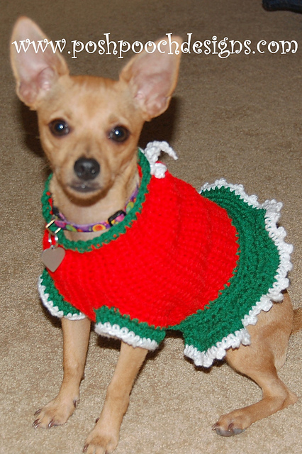 Christmas Dog Sweater Dress