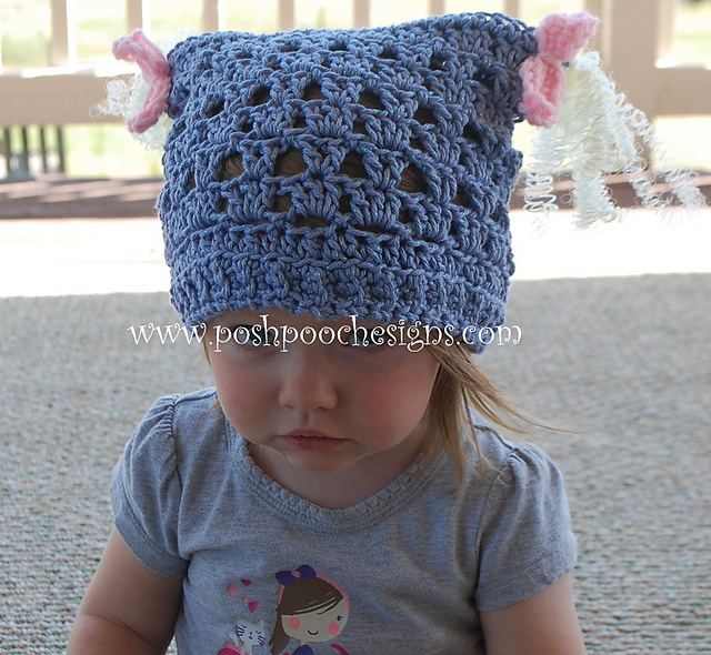 Children's Piggy Tail Chemo Hat