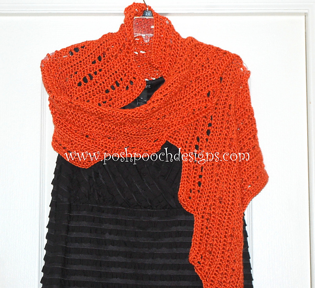 Lace Pumpkin Wrap - Shawl for Fall