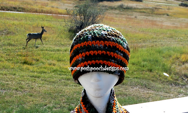 Camo and Orange Hunting Beanie