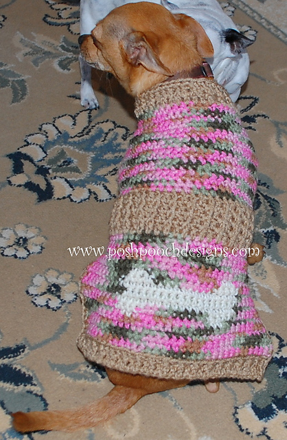 Dog Bone Graph dog sweater