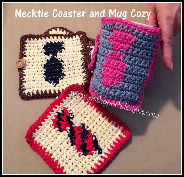Neck Tie Coaster and Cozie