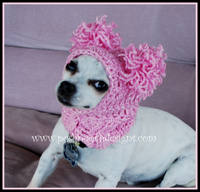 Pink Pom Pom Dog Snood